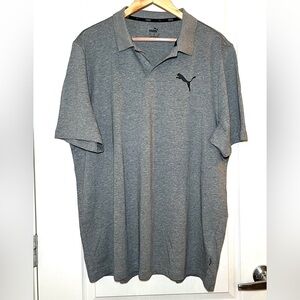 Puma Men's Essentials Jersey Polo Shirt in Gray, Size XL Minimalist Casual Golf